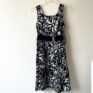 Girl’s 12 Black and White Floral Dress